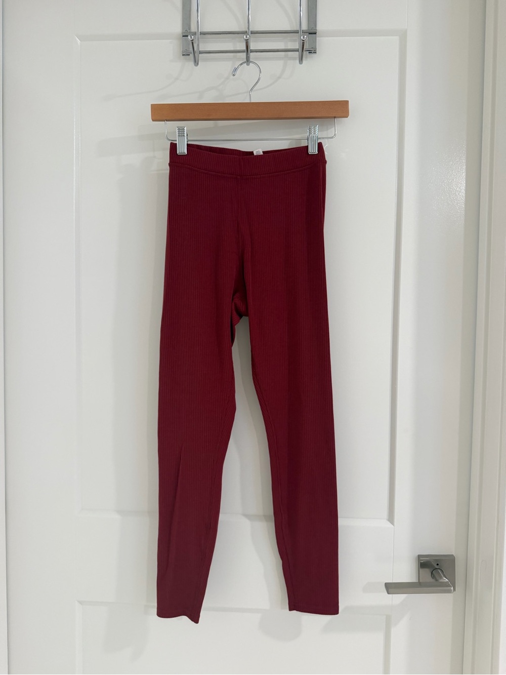 Alo Ribbed Leggings - Burgundy